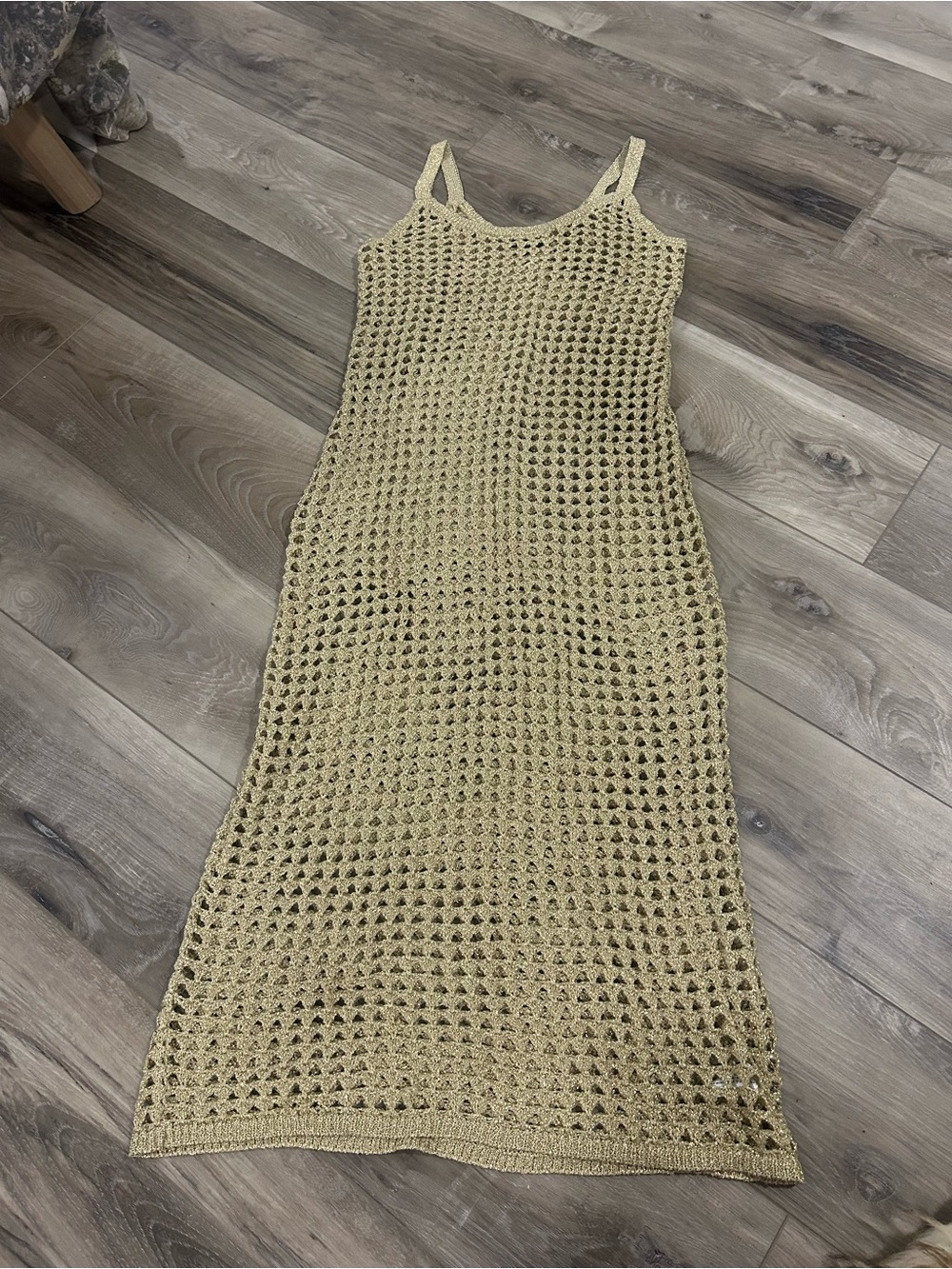 wild fable beige crochet tank dress